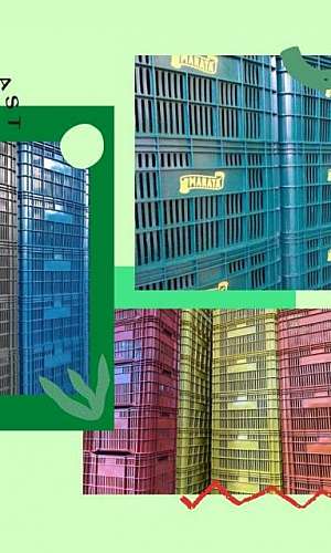 caixa empilhável de plástico caixa empilhável de plástico