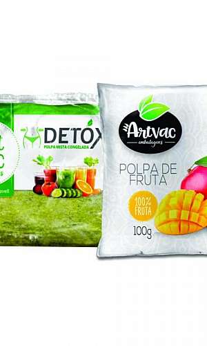 Embalagem para polpa de fruta congelada Embalagem para polpa de fruta congelada