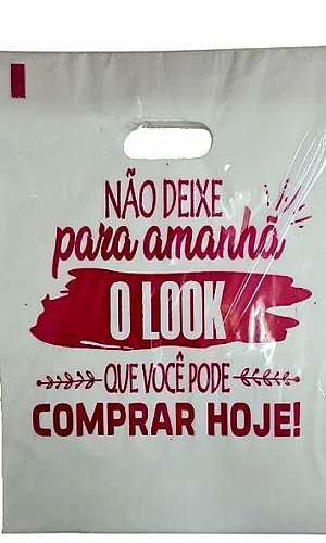 sacola plástica alça vazada sacola plástica alça vazada