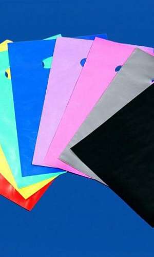 Sacola plástica alça vazada Sacola plástica alça vazada